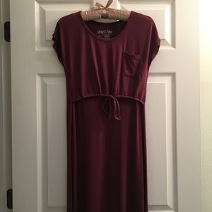 Latched Mama T-Shirt Drawstring Maxi Dress 2.0